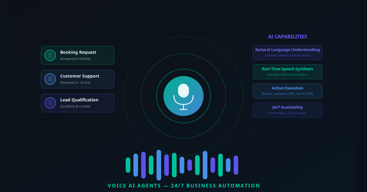 Voice AI agents for business calls and bookings